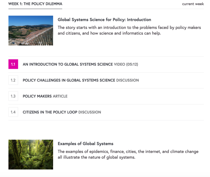 Global Systems Science and Policy to do list page